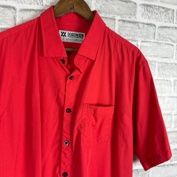 DIXXON Performance Bamboo Series Vibrant Red D-Lux Button Up Shirt Mens XL - Picture 1 of 7